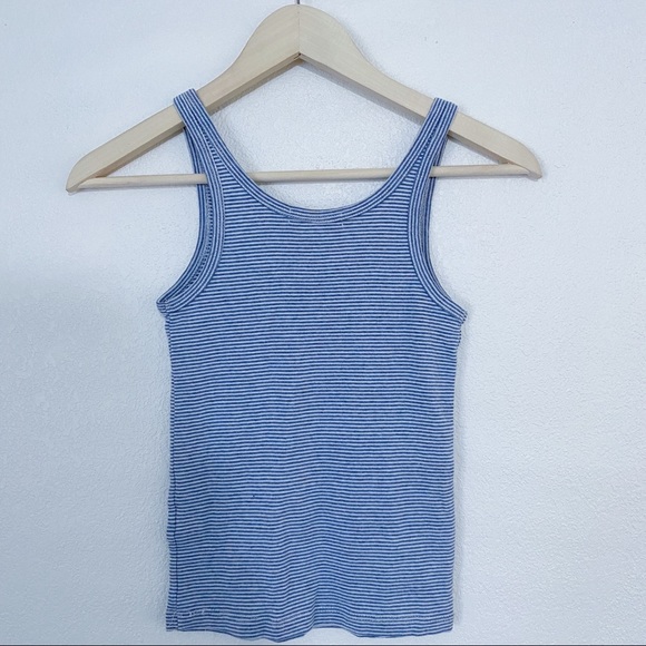 Brandy Melville blue white stripe tank top - Picture 2 of 2